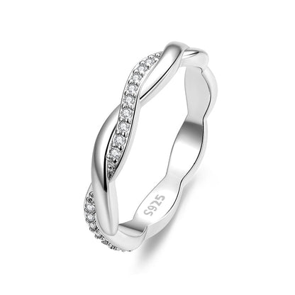 925 Sterling Silver Pavé Setting CZ Ring  DestGlow