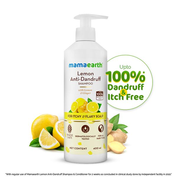 Mamaearth Lemon Anti-Dandruff Shampoo For Itchy &amp; Flaky Scalp