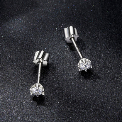 925 Sterling Silver 0.5 Carat Moissanite Earrings for Women  DestGlow