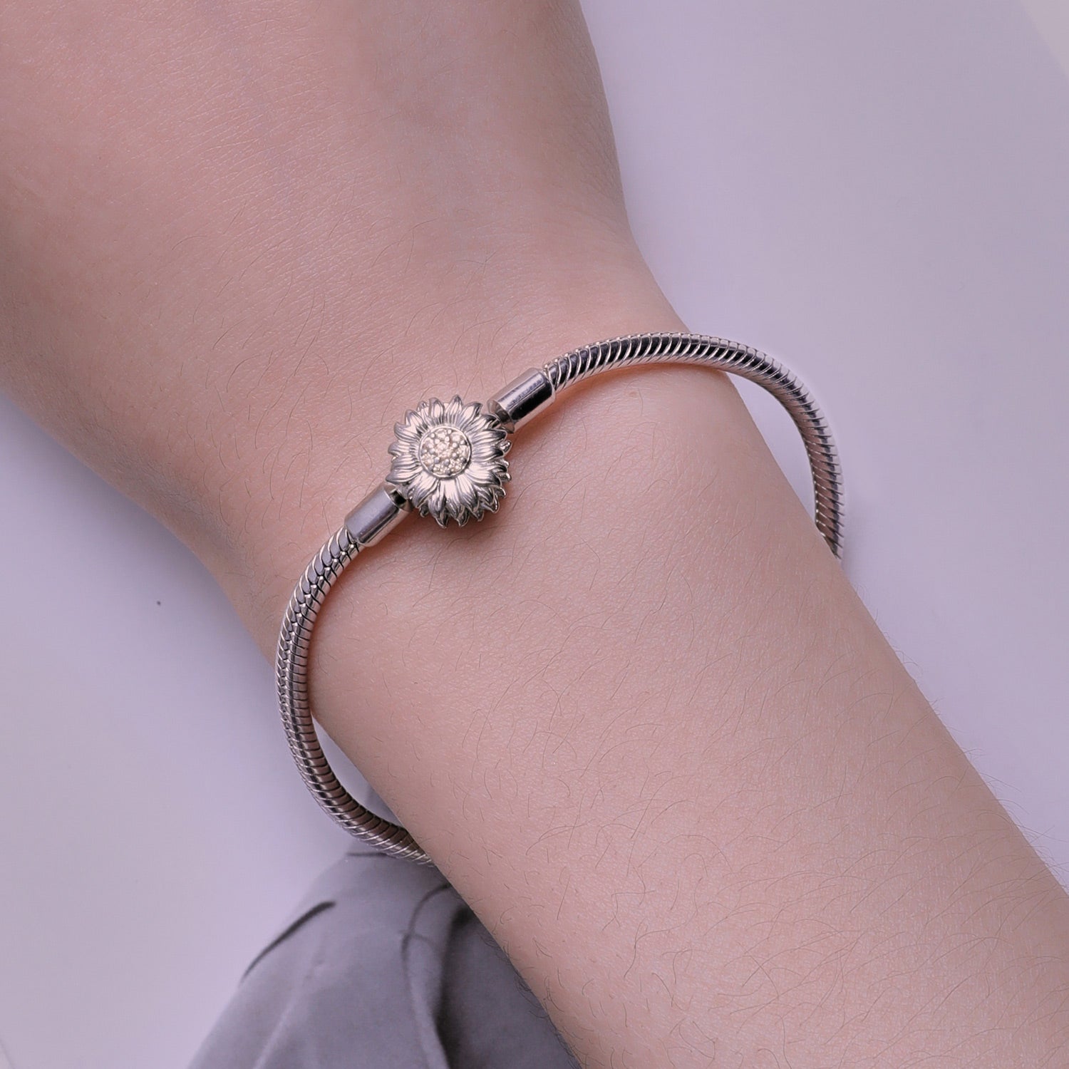 925 Sterling Silver Pavé Setting CZ Bracelet for Women - 17.0 Size, 170mm Length, 3mm Chain Thickness  DestGlow
