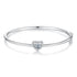 925 Sterling Silver Moissanite & CZ Bracelet Size 17 for Women  DestGlow