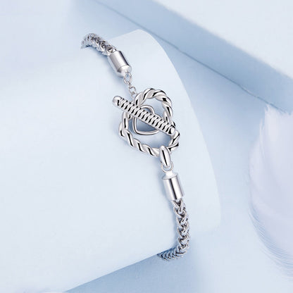 925 Sterling Silver 3.0mm Plated Platinum Bracelet Size 17.0 for Women  DestGlow