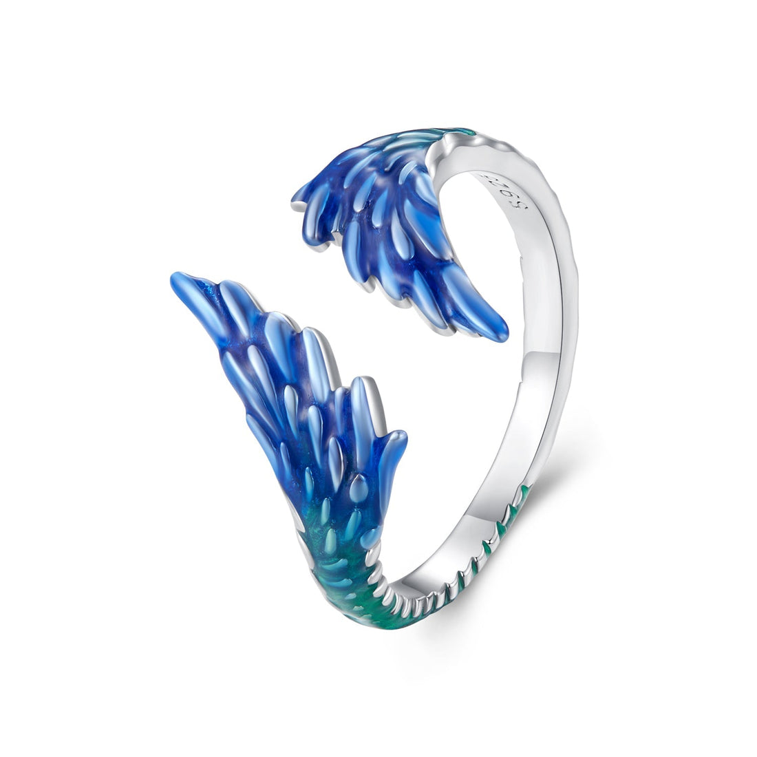 925 Sterling Silver Enamel Ring Size 9.0 for Women  DestGlow