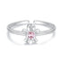 925 Sterling Silver White Gold Plated Pavé Setting CZ Ring  DestGlow