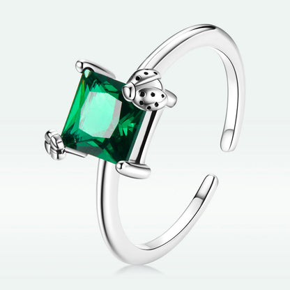 925 Sterling Silver Oxidized Pavé Setting CZ Ring for Women  DestGlow