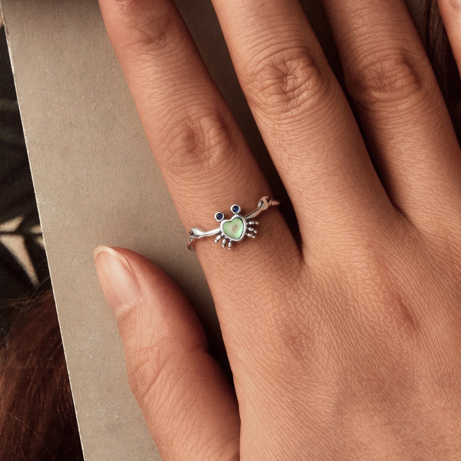 925 Sterling Silver Moonstone and Synthetic Spinel Ring for Women  DestGlow