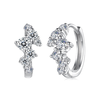 925 Sterling Silver Earrings with CZ White Gold Plating