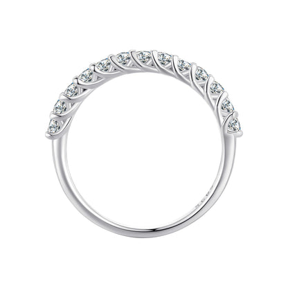 925 Sterling Silver Moissanite 0.03ct Ring Size 6A for Women