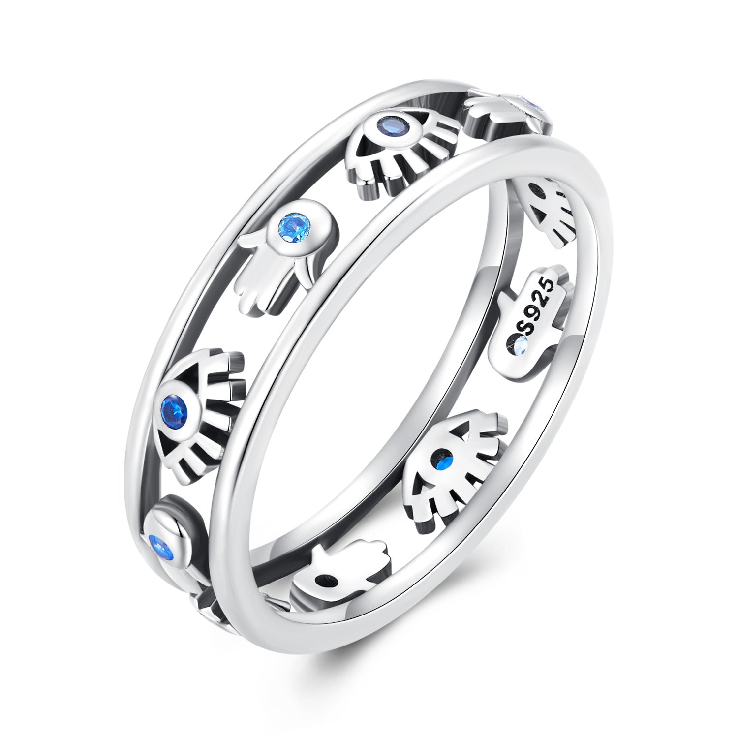 925 Sterling Silver Oxidized Silver Ring with Pavé Setting CZ, Size 6 for Women  DestGlow