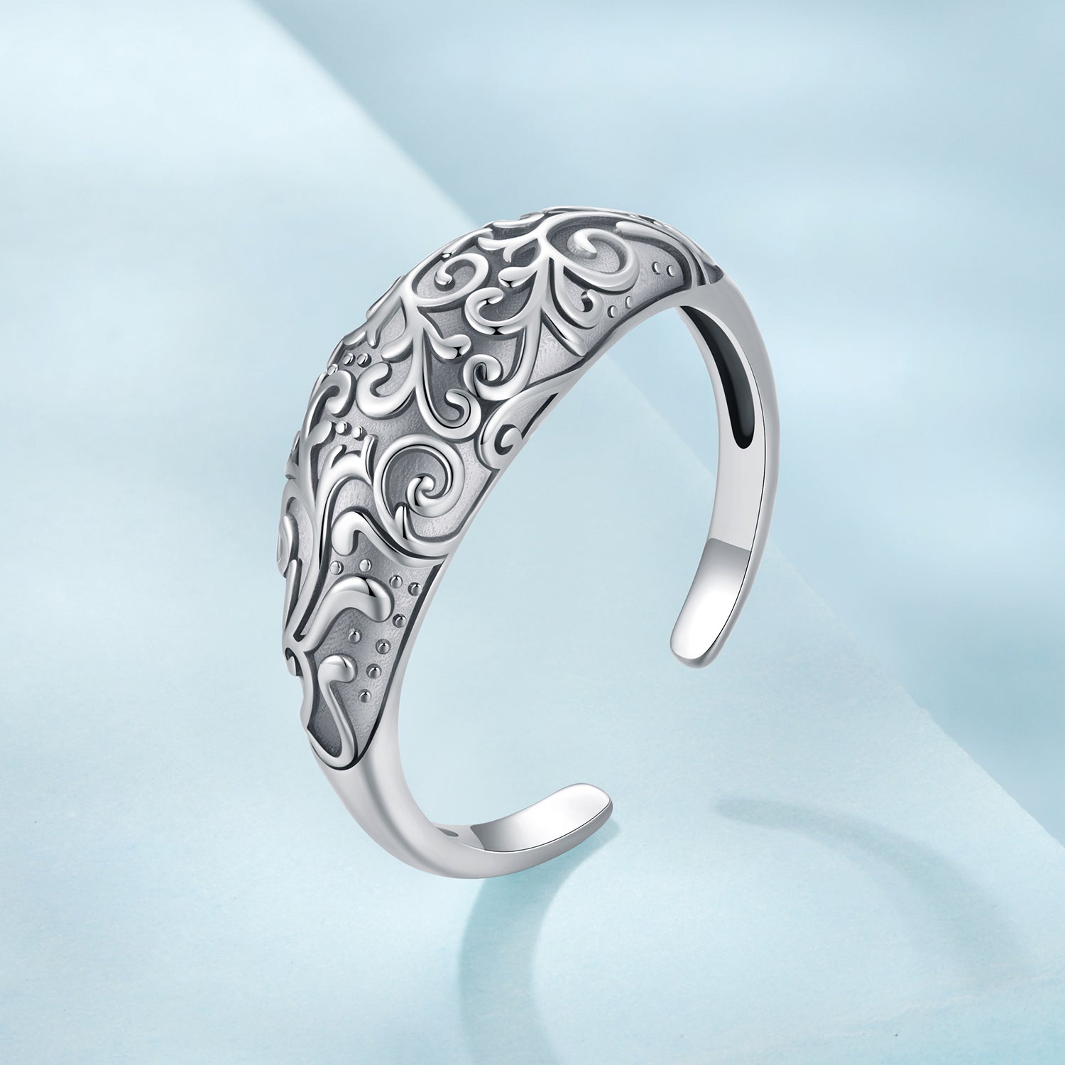925 Sterling Silver &amp; Oxidized Silver Rings for Men  DestGlow