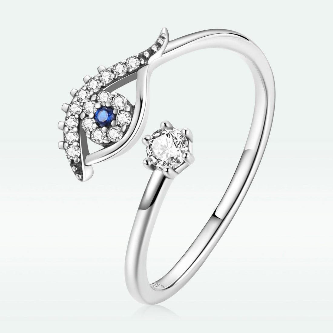 S925 Sterling Silver Pavé Set CZ Oxidized Silver Ring  DestGlow
