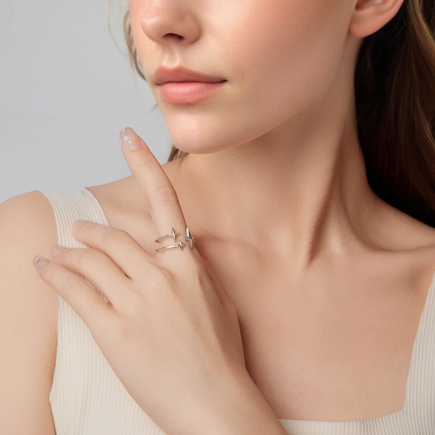 925 Sterling Silver Oxidized Silver Ring for Women  DestGlow