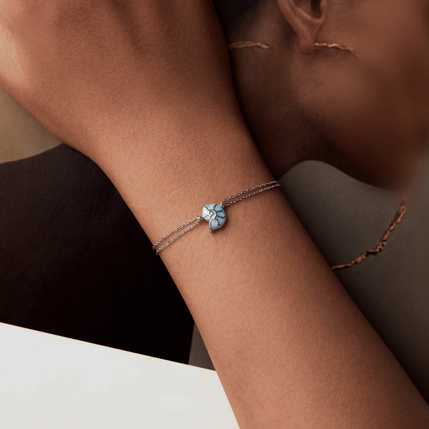 925 Sterling Silver White Gold Plated Bracelet with Enamel Process  DestGlow