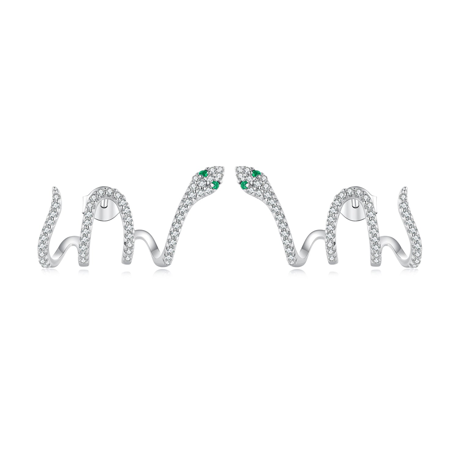 925 Sterling Silver Earrings with Plated Platinum and Pavé Setting CZ, 1.5x2.2cm for Women  DestGlow