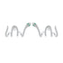 925 Sterling Silver Earrings with Plated Platinum and Pavé Setting CZ, 1.5x2.2cm for Women  DestGlow