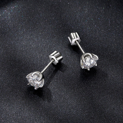 925 Sterling Silver 0.5 Carat Moissanite Earrings for Women  DestGlow