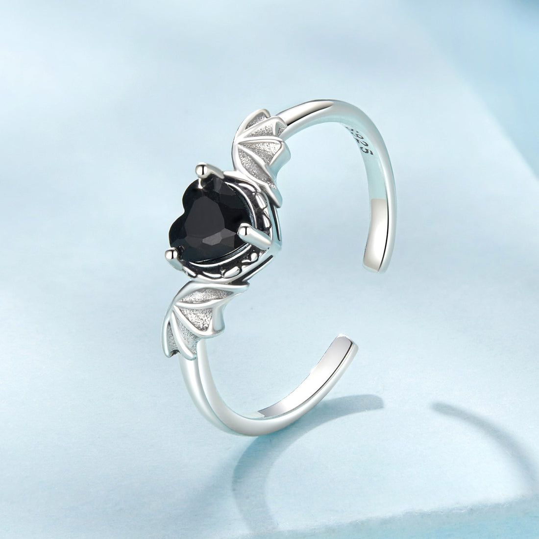 925 Sterling Silver Oxidized Pendant CZ Ring  DestGlow