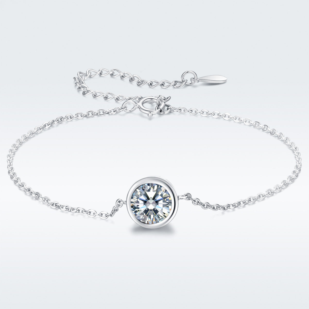 925 Sterling Silver &amp; Platinum Plated CZ Bracelet for Women