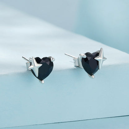 925 Sterling Silver Earrings with Pavé Setting and CZ