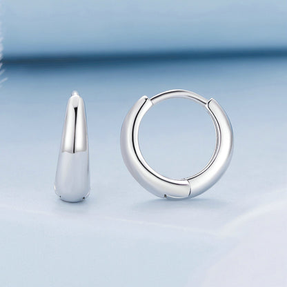 925 Sterling Silver 12*3mm Platinum Plated Earrings  DestGlow