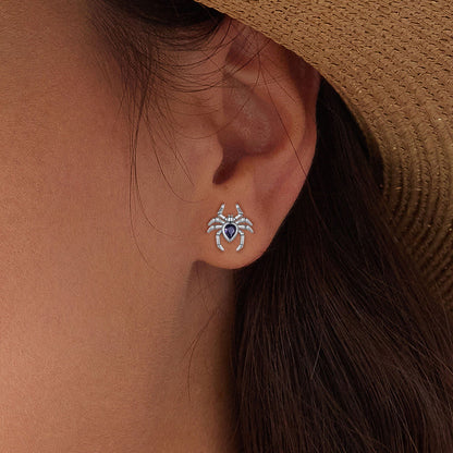 925 Sterling Silver Earrings with Pavé Setting CZ, Size 13*12mm  DestGlow