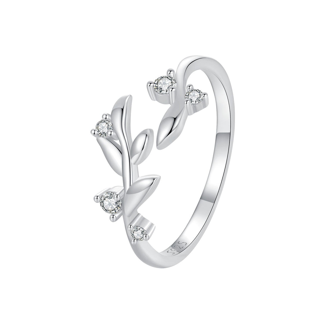 925 Sterling Silver Pave Setting CZ 1.5mm Ring  DestGlow
