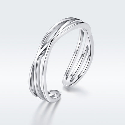 S925 Sterling Silver Ring 0.4cm Width  DestGlow