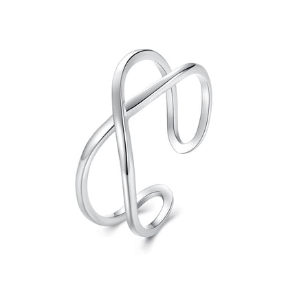 925 Sterling Silver Oxidized 0.7cm Ring for Women  DestGlow