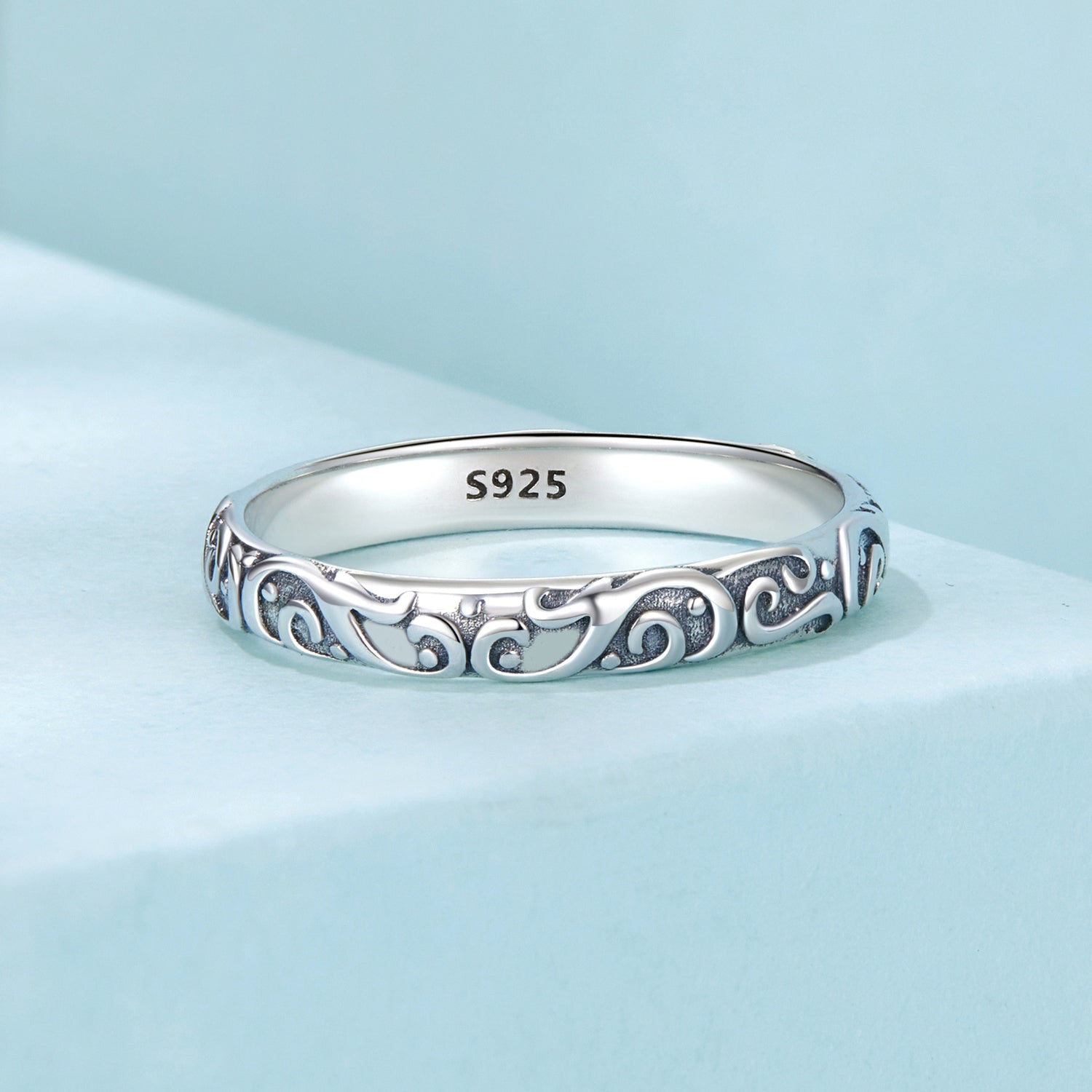 925 Sterling Silver Oxidized 2.8mm Band Ring Size 6.0 for Women  DestGlow
