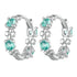 925 Sterling Silver Earrings with Transparent Glass in Size 14mm for Women  DestGlow
