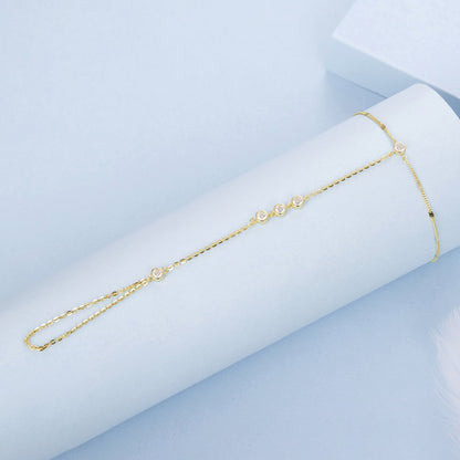 925 Sterling Silver White Gold Plated Adjustable Bracelet for Women  DestGlow
