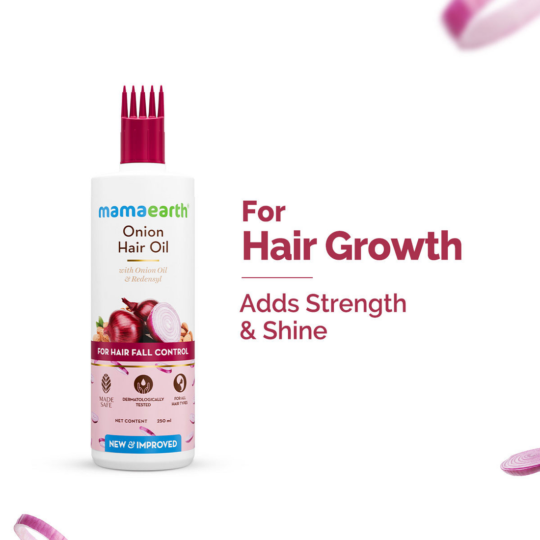 Mamaearth Onion Hair Oil With Onion &amp; Redensyl For Hair Fall Control