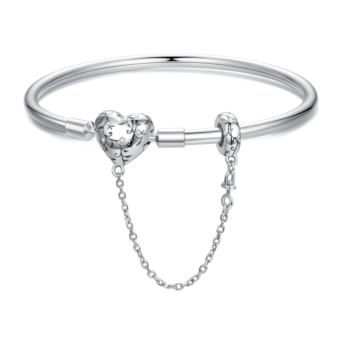 925 Sterling Silver Bracelet with Pavé Setting CZ, Size 17.0 for Women  DestGlow