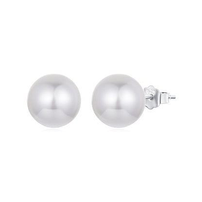 925 Sterling Silver Earrings with Quality Shell Pearl in White Gold Plating for Women  DestGlow