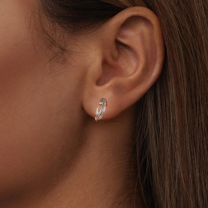 925 Sterling Silver White Gold Plated Earrings for Women  DestGlow
