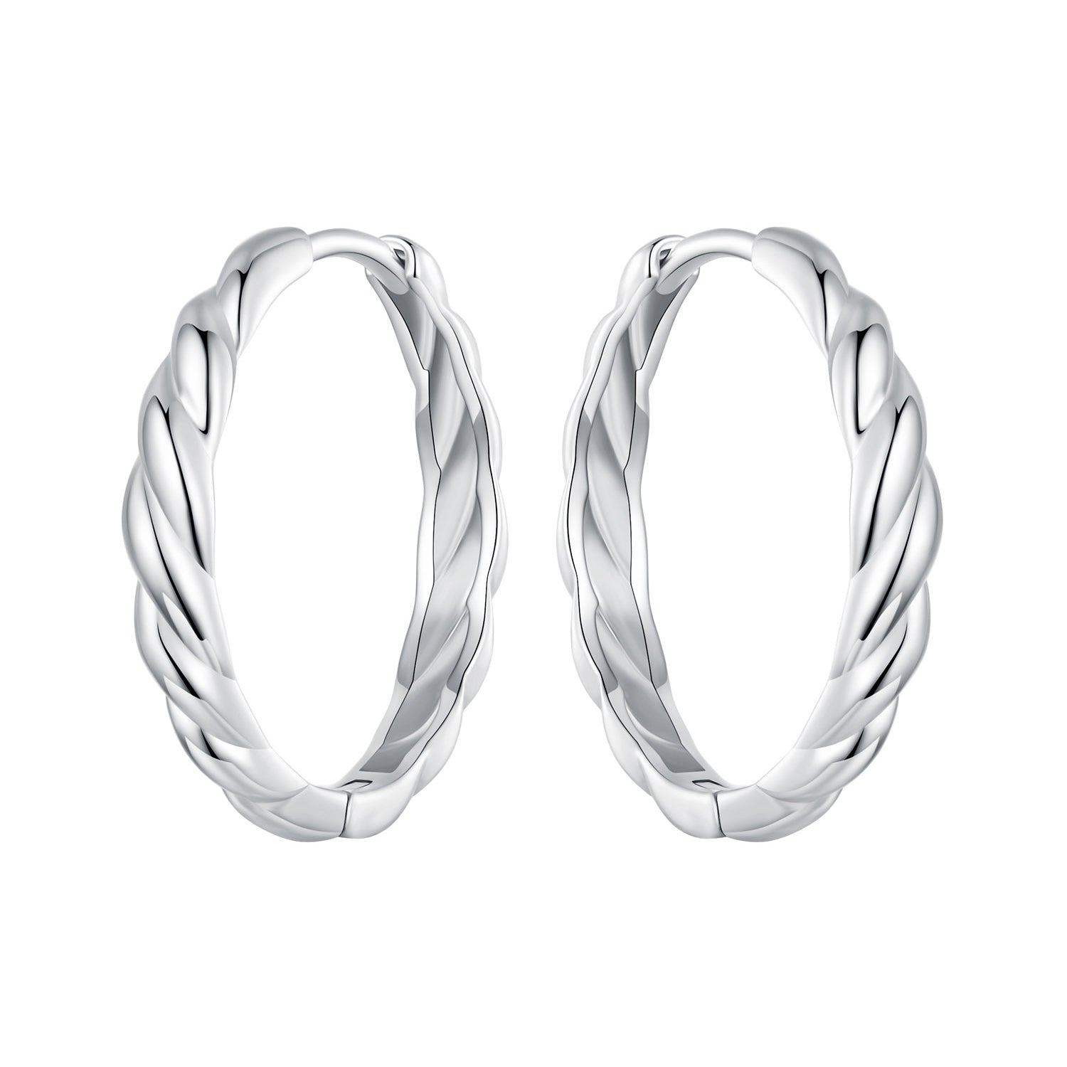 925 Sterling Silver Plated White Gold Earrings for Women - Size 11*3mm  DestGlow