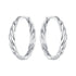 925 Sterling Silver Plated White Gold Earrings for Women - Size 11*3mm  DestGlow