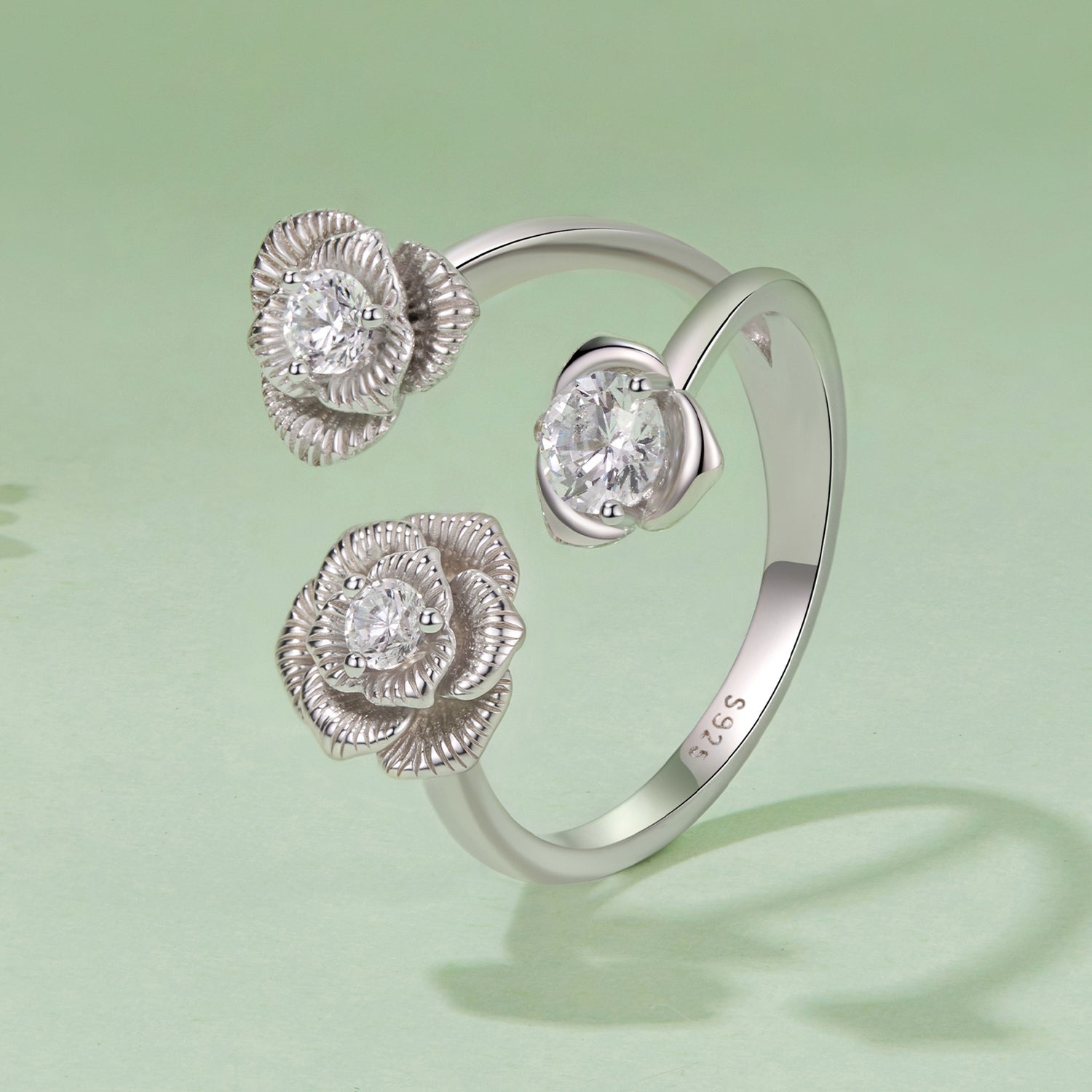 925 Sterling Silver 0.8cm Pavé Setting CZ Ring  DestGlow
