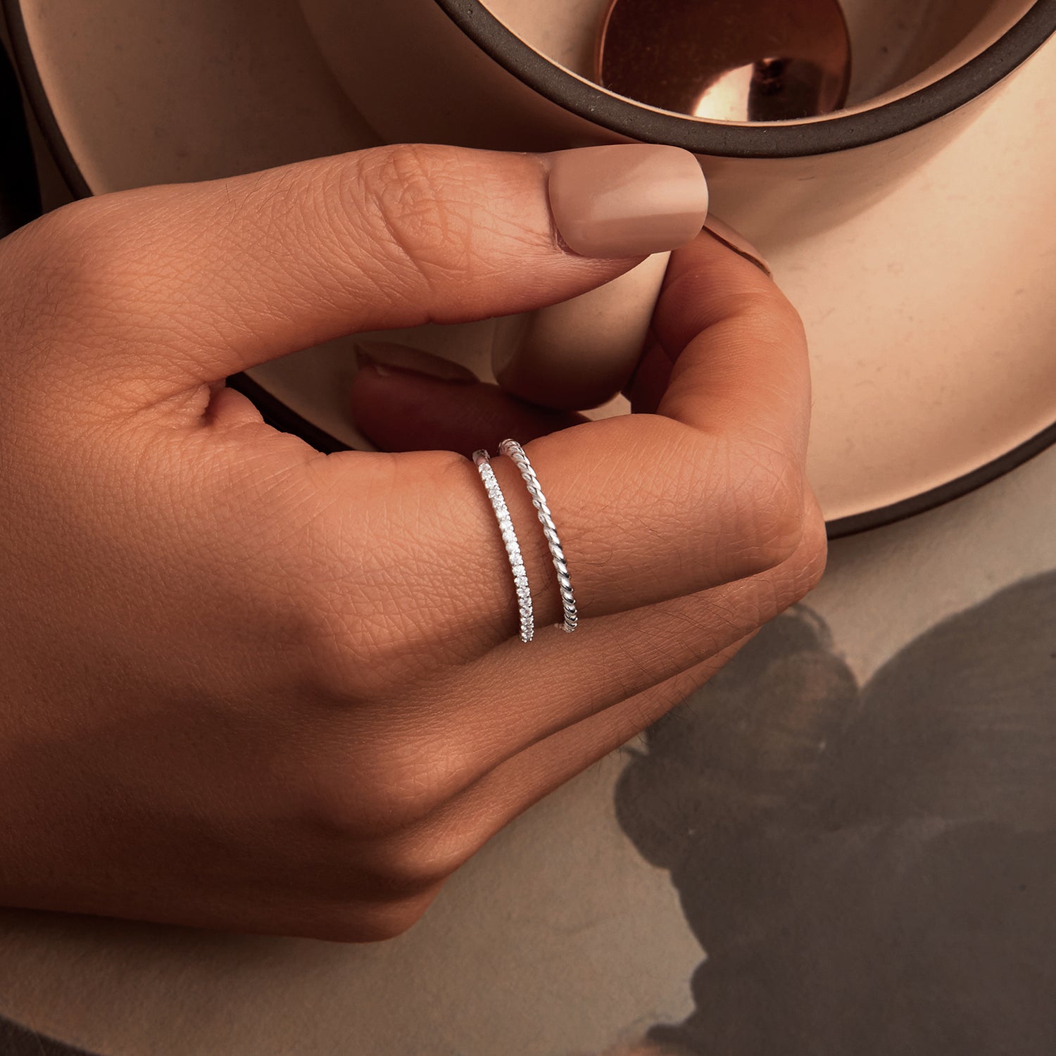 925 Sterling Silver Ring 6.0 Size with Pavé Setting CZ  DestGlow