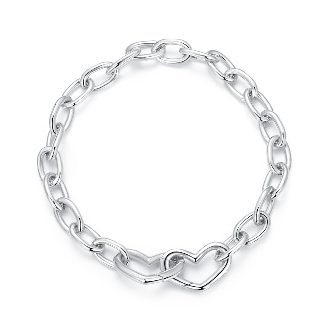 925 Sterling Silver Plated White Gold 19.0 cm Bracelet  DestGlow