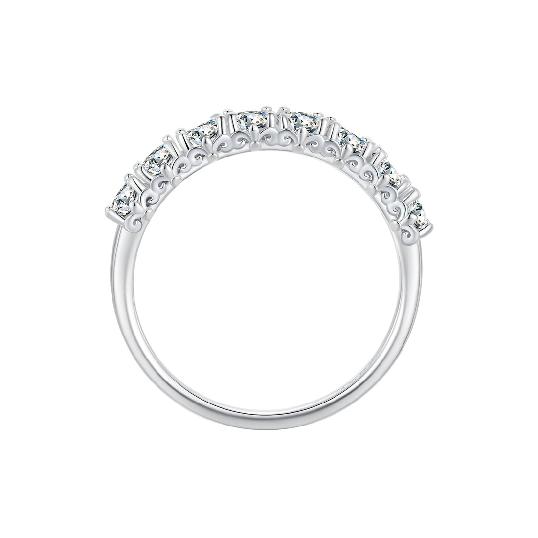 925 Sterling Silver Plated Moissanite Ring Size 5 for Women  DestGlow