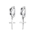 925 Sterling Silver Earrings with Pavé Setting CZ in Oxidized Finish  DestGlow