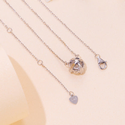 925 Sterling Silver Moissanite 1.0 Carat Necklace with Pavé Setting for Women  DestGlow