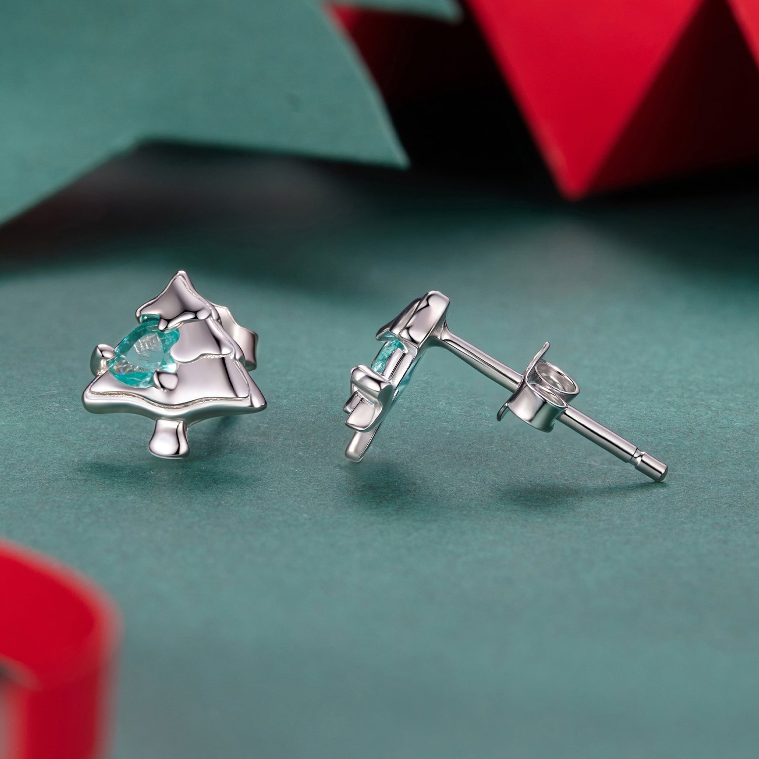 925 Sterling Silver White Gold Plated Transparent Glass Earrings for Women  DestGlow