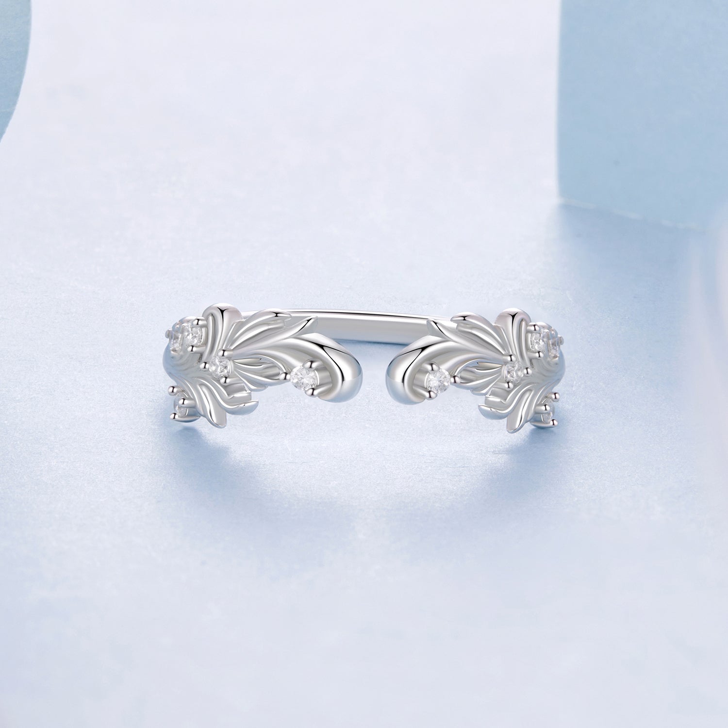 925 Sterling Silver White Gold Plated Ring with Pavé Setting CZ for Women  DestGlow