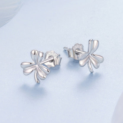 925 Sterling Silver White Gold Plated 0.7cm Earrings for Women  DestGlow