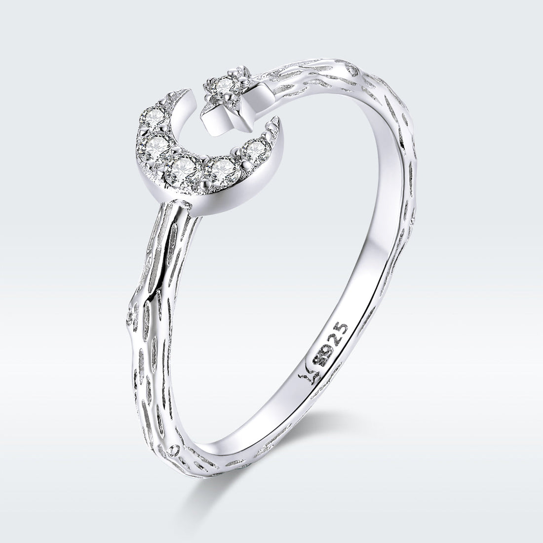 925 Sterling Silver Custom Ring with Pavé Setting CZ by Bids.com