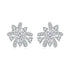 925 Sterling Silver Earrings with Pavé Set CZ in White Gold Finish, 1.1*1.0cm  DestGlow