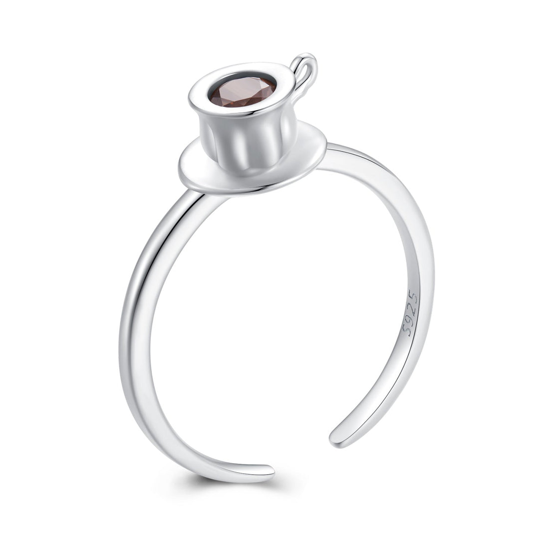 925 Sterling Silver Ring with Pavé Setting CZ  DestGlow