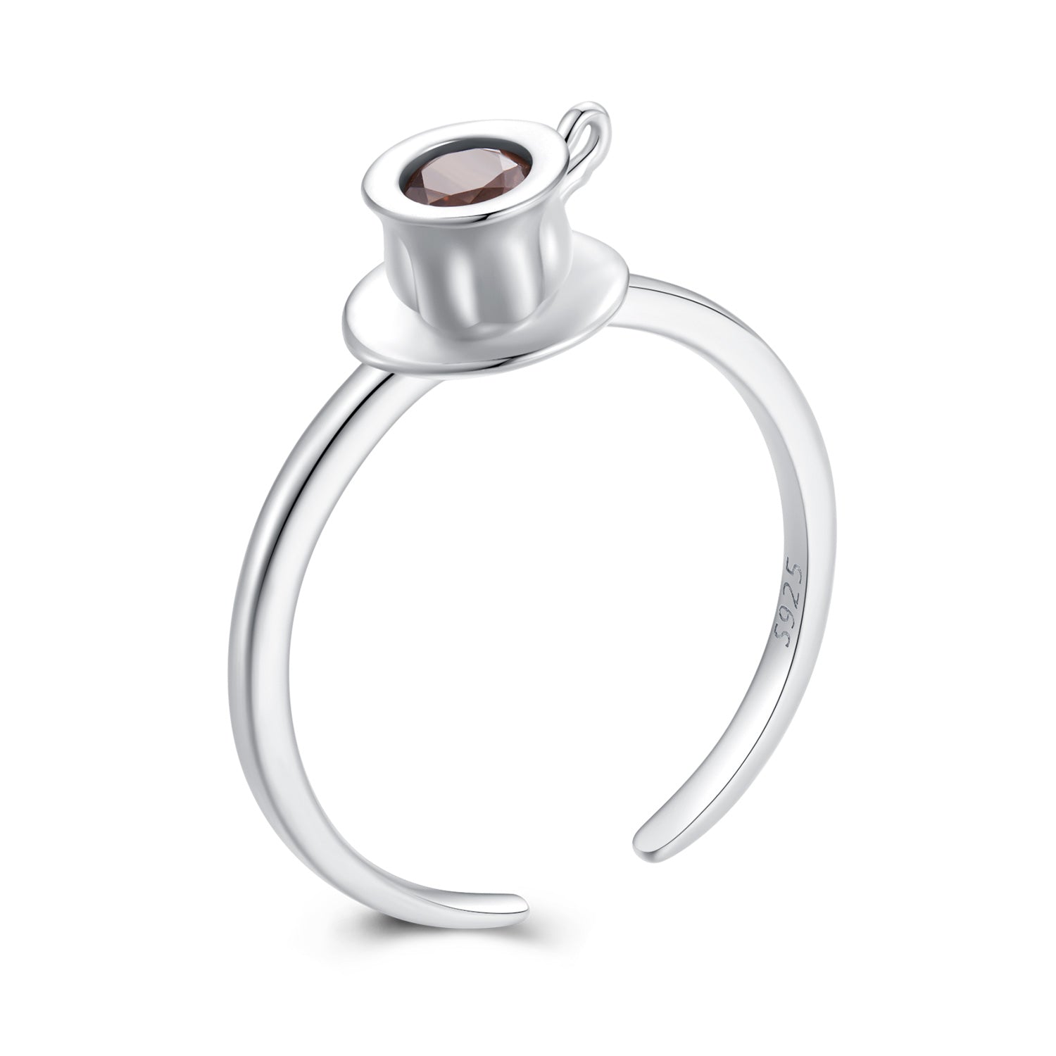 925 Sterling Silver Ring with Pavé Setting CZ  DestGlow